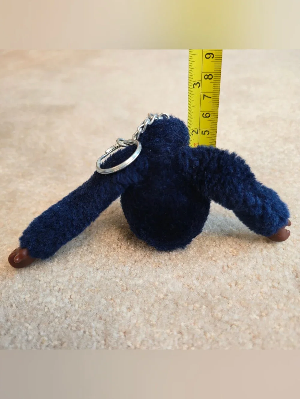 Kipling Franny Plush Navy Blue Monkey Thumb Keychain Fob Bag Backpack Charm